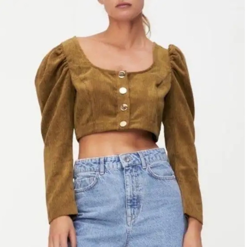 New without tag Zara corduroy Crop